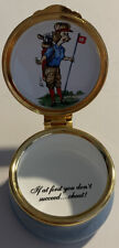 VTG Alastor Enamels Pill Trinket Box-If at first you dont succeed.. Cheat Golf picture