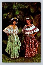 Panama, Young Ladies Wearing Montuna, National Costume, Vintage Postcard picture
