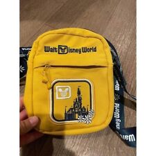 Disney Parks WDW Embroidered Castle daisies Yellow Retro Crossbody Bag picture