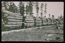 Early Logging Postcard of Logs on Train. Washington. C. 1910 Logging History picture
