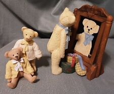 Pair of Vintage Sarah's Attic Bears: Just Ted w/Mirror 6636 & 6630 Dowager Twins picture