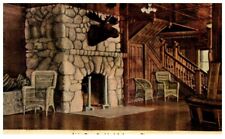 LIVING ROOM,DRY ISLAND,ST LAWRENCE RIVER,NY.VTG POSTCARD*A1 picture