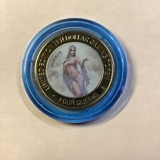 Silver Strike Casino Token - Four Queens - Blue Cap - Colorized - Summer picture