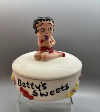 Betty Boop Ceramic Lidded Jar Bowl Trinket Dish Betty’s Sweets NJ Croce 2 Piece picture