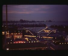 1983 Original Kodak 35mm Slide Photo Montreal night scene Boats Fair picture