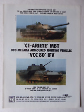 12/1988 PUB OTO MELARA CHAR TANK C1 ARIETE MBT VCC 80 ARMOURED VEHICLE AD picture