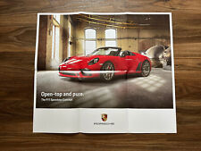 2019 Porsche news booklet/911 Speedster poster Brochure Nyias Rare picture