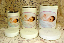Vtg Set 3 Bessie Pease Gutmann AWAKENING Nesting Canisters Tin Storage Container picture