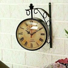 Nautical Brass Victoria Station Clock Double Sided Functional Home Decorative picture