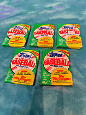  1990 Topps Baseball 5 Wax Pack Lot  Mint and Sealed picture