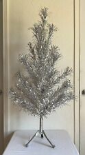 Vintage Aluminum Christmas Tree Evergleam 4 ft 31 Branch Stand & Box Collectible picture