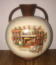 Antique Royal Crown Germany Porcelain Vase Scene Titled An Englishmans Fireside picture