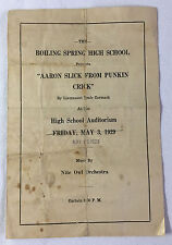 1929 Boiling Spring High School Theater Program~COVINGTON, VA picture