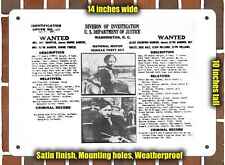 Metal Sign - 1934 Bonnie & Clyde Wanted Poster- 10x14 inches picture