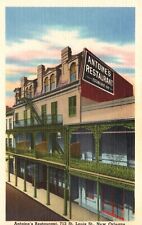 Postcard FL New Orleans Louisiana Antoines Restaurant Linen Vintage PC J6535 picture