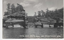 RPPC-Lower Dells Wisconsin-Sugar Bowl Grotto Rock Ink Stand-Postcard picture