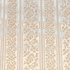 Vintage Satin Brocade Upholstery Fabric Fused Back Ivory Beige BTY picture