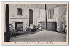 c1940's Sarah Carlyle's Portrait & Bedroom, Carlyle House Alexandria VA Postcard picture
