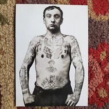 Vintage Great Britain Tattoo real postcard 1920s image Unknown man Schiffmacher picture