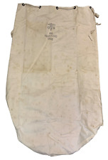 US Military Soiled Clothes Large Laundry Bag HEAVY DUTY Canvas Draw String VTG picture