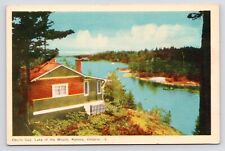 c1930s~Kenora Ontario Ont~Devil's Gap~House on Lake of the Woods~VTG Postcard picture