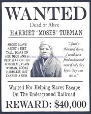 1885 Harriet Moses Tubman Minty Civil Rights War Negro Slave Reward Photo 487C picture