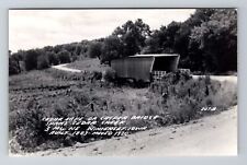 Winterset IA-Iowa RPPC, Cedar Lake Covered Bridge, Real Photo Vintage Postcard picture