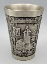 Vintage Rein ZINN Becker Stuttgart German Pewter Wine Cup Glass Embossed Mug picture