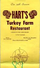 Hart's Turkey Farm Restaurant Menu Meredith New Hampshire 1988 picture