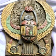 ANCIENT EGYPTIAN ANTIQUITIES Palette Of Scarab Beetle Khepri Open Wings BC picture
