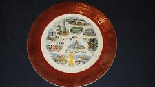 California glass souvenir plate picture