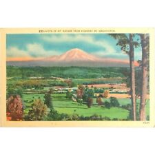 Postcard Gand. Vista of Mount Rainier from Hwy 99, Washington picture