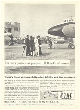 1957 BOAC Bristol BRITANNIA ad British Overseas Airways Corp advert airlines picture