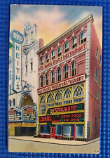 Vintage ADAM'S HOUSE Restaurant and Keith's Theater Boston MA Linen Postcard picture