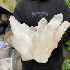 8.6LB A++Large Natural clear white Crystal Himalayan quartz cluster /mineralsls picture