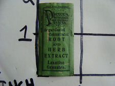 Orig Medicine label: 1908 PIERCE'S Pleasant Purealive Pellets root & herb #1 picture