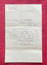 1892 LETTER TO EDWIN HALE ABBOTT - T. A. WILMURT & SON PICTURE FRAMES NEW YORK picture