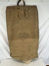WW1 Army Navy Canvas Military Uniform Garment Bag Tan Named 175th Infantry picture