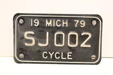 vintage 1979 michigan cycle license plate picture