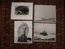 Lot of 4 vintage 1950's?? U.S. Coast Guard ships sinking photos picture