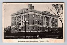 Falls City NE-Nebraska, Richardson County Court House, Vintage c1928 Postcard picture