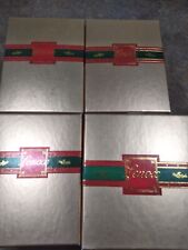 Set of 4 Lenox China Christmas Ornaments in Box 1988 Annual, Bell, Train picture