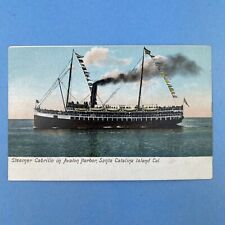 Vtg Postcard, Steamer Cabrillo in Avalon Harbor Santa Catalina Island California picture