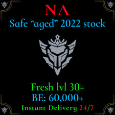 NA Unranked LoL Fresh Acc League of Legends level 30+ Smurf 60k+ Old Aged Stock picture
