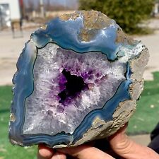 2.71LB Natural Amethyst geode quartz cluster crystal specimen Healing picture