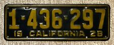 1928 California License Plate - Nice Original Paint picture