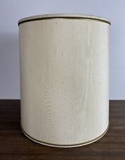 Vintage Mid Century Modern 1950's Stiffel Drum Shade Gold Fleck Linen Cream 14