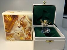 Swarovski Crystal Holiday Angel Ornament w/ Gold Wings & Legs - Box Included picture