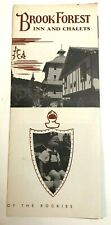 Vtg 1940s Brook Forest Inn and Chalets Diecut Advertising Brochure Evergreen CO picture