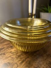 Federal Glass Golden Glow Nesting Bowl Set of Four- Wonderful Condition  picture